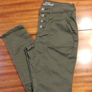 4 Button High-rise Skinny Jeans